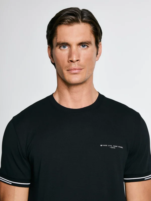 2136969cd29621b477140e13db49333742defb19 Koszulka męska bawełniana z logo BIG STAR czarna Wlader 906