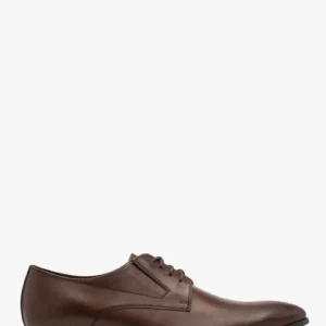 Ciemnobrązowe półbuty męskie