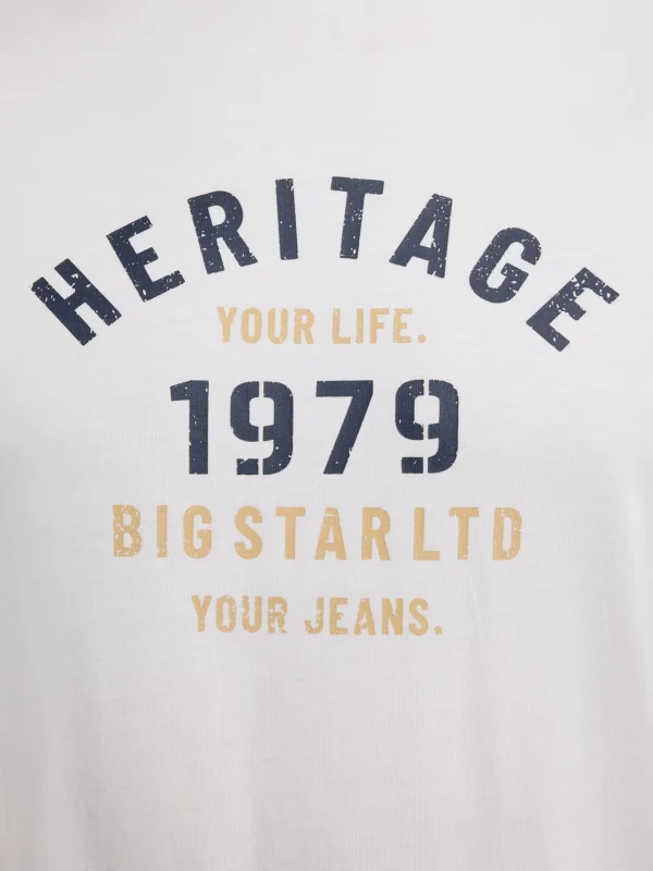 223b30f319b34b80f3de0deccbbc250043a8b0e0 Koszulka męska z nadrukiem biała Jaros 100