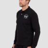 LA MARTINA Czarny męski longsleeve polo Piquet Stretch