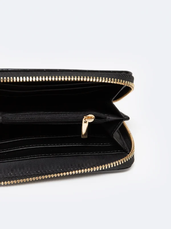 22dee0d24632b10eb99c3565e9d7a3cbb2f3a79b Portfel damski ze skóry ekologicznej czarny Kristio 906