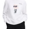KARL LAGERFELD Biała damska bluza Ikon Aquarelle K Hoodie