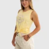 Top dziewczęcy z dzianiny bambusowej żółty Jagienka 200