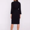 Elegancka sukienka ołówkowa z zaznaczoną talią czarna