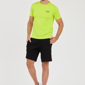 EA7 Neonowy męski t-shirt bawełniany