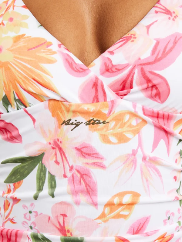 Kostium kąpielowy jednoczęściowy z motywem kwiatowym Sallsa 000