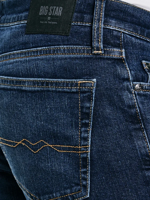 Jeansy męskie dopasowane granatowe Tobias 401