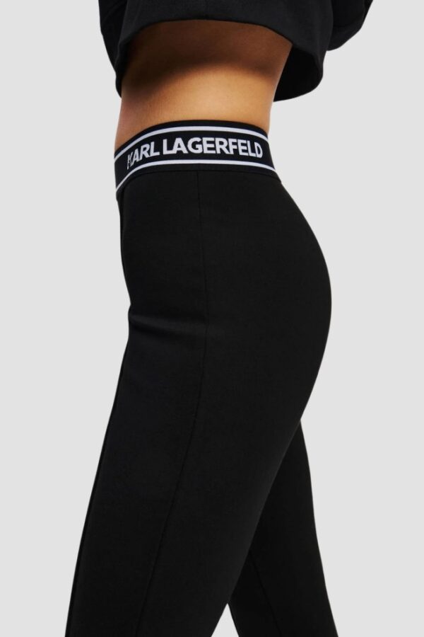 KARL LAGERFELD Czarne damskie legginsy