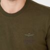 AERONAUTICA MILITARE Zielony bawełniany męski t-shirt
