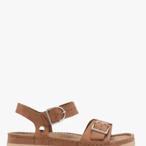 Brązowe sandały damskie