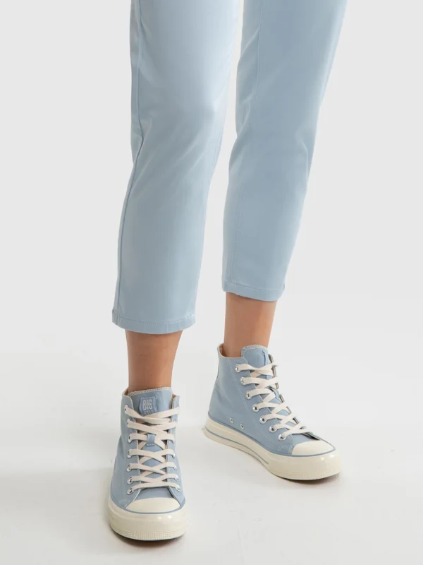 Trampki damskie wysokie błękitne NN274279 400