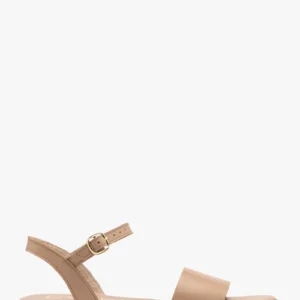 Beżowe sandały damskie płaskie