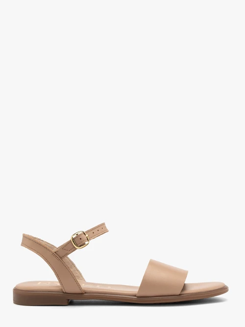 Beżowe sandały damskie płaskie