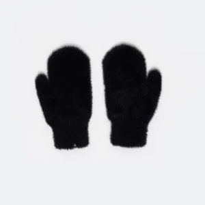Rękawiczki dziewczęce jednopalczaste czarne Cattia 906