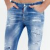 DSQUARED2 Niebieskie jeansy męskie skater jeans, Rozmiar 54
