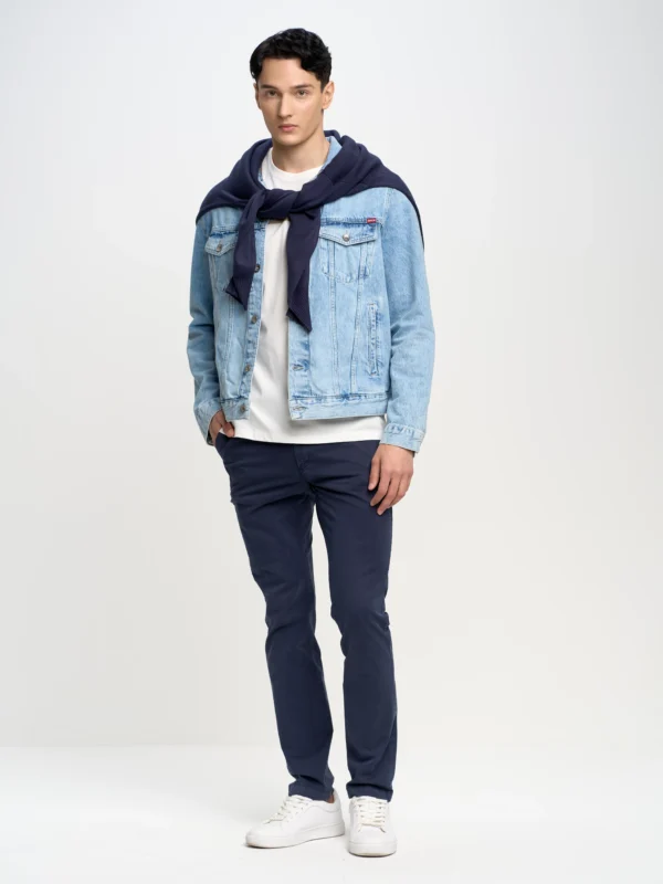 Spodnie męskie chinosy granatowe Erhat 404