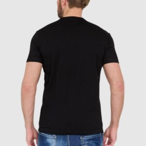 2834f357a13c6eb3849a6570b0dd777a4bac0517 DSQUARED2 Czarny t-shirt męski z neonowym logo icon