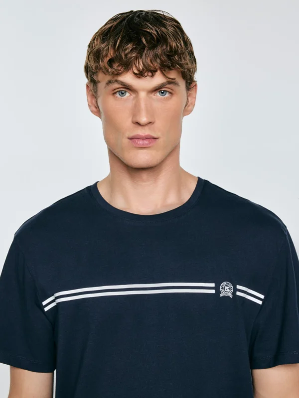 Koszulka męska z nadrukiem granatowa Misser 403