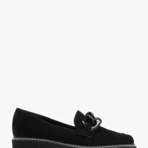 Welurowe mokasyny z łańcuche