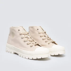 Trampki damskie wysokie beżowe OO274006 801