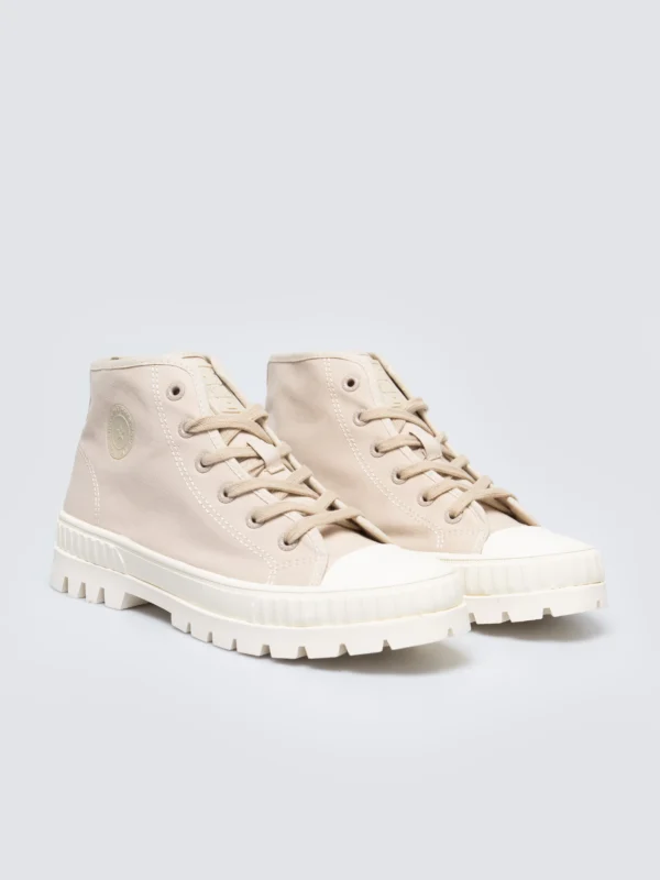 Trampki damskie wysokie beżowe OO274006 801