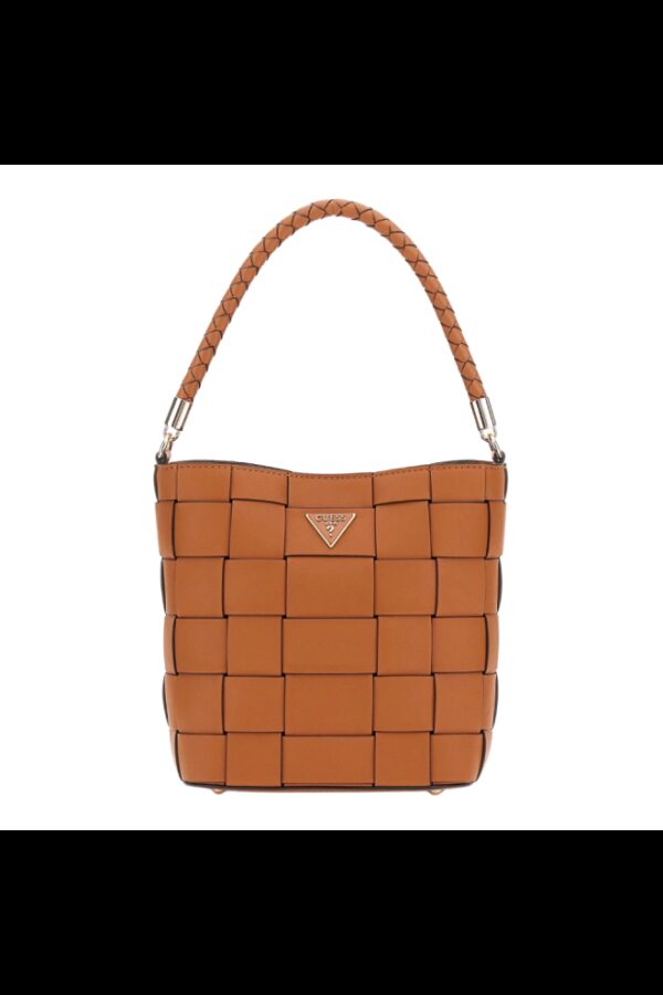 GUESS Brązowa torebka damska Maylee Bucket