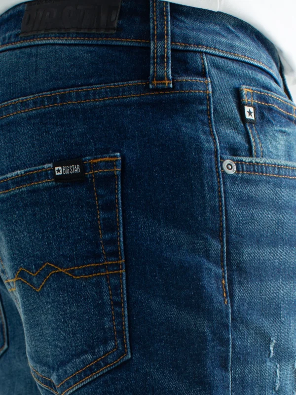 Szorty chłopięce jeansowe z przetarciami granatowe Matt 561