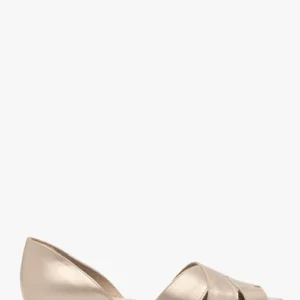 Platynowe sandały peep toe