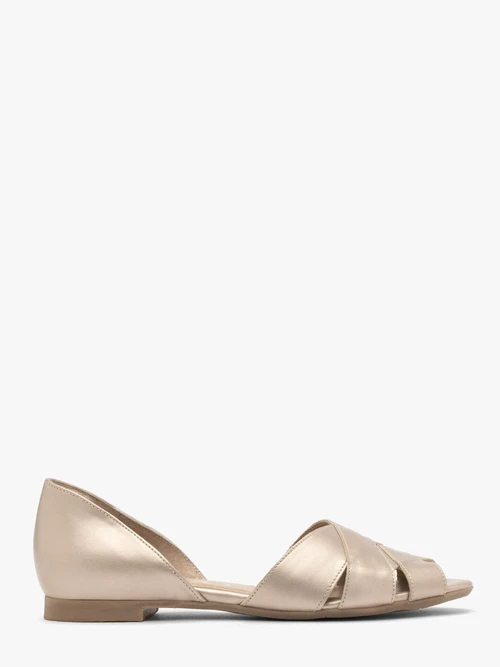 Platynowe sandały peep toe