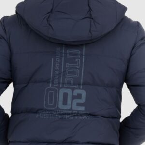 LA MARTINA Granatowa męska kurtka puchowa z odpinanym kapturem