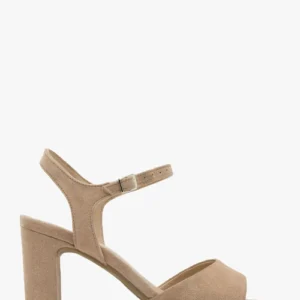 2d3fab3ae5389f1e32d6a218d0ade40b0703cbd7 Beżowe sandały z oblekanym obcase