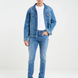 Jeansy męskie z przetarciami niebieskie Terry Carrot 133