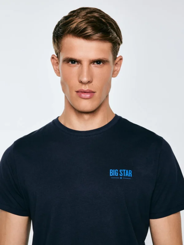 Koszulka męska z nadrukiem granatowa Tatisar 403