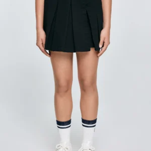 Spódnico-szorty dziewczęce rozkloszowane czarne Kardilana 906