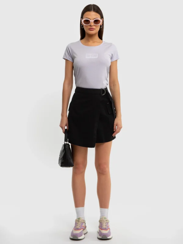 2e40064ebe2a907e15b203c36a541c0b6dbc8b2e Koszulka damska z logo BIG STAR na piersi fioletowa Avalyntia 500