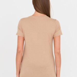 2ea779c4783819741b696b4733b774882778f3dd GUESS Brązowy damski t-shirt bawełniany z wilkiem