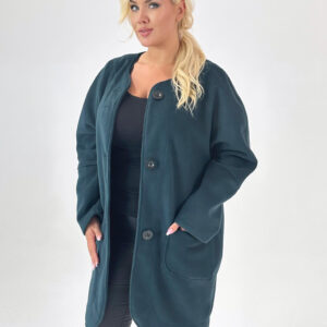 Kardigan Kaja w kolorze butelkowej zieleni XXL OVERSIZE JESIEŃ