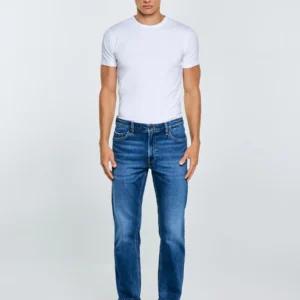 Jeansy męskie z prostą nogawką niebieskie Colt 480