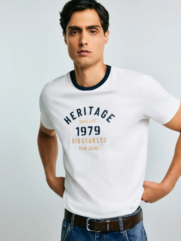 2fb7f6b37d1aeb5e2ac9671522cf3c3db9934c38 Koszulka męska z nadrukiem biała Jaros 100