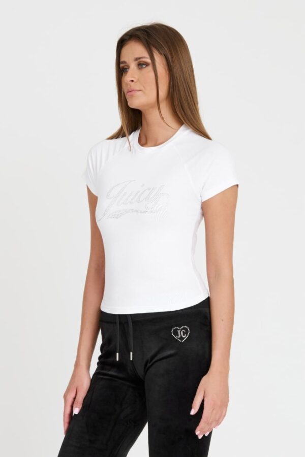 JUICY COUTURE Biały damski t-shirt Retroshrunken Tee