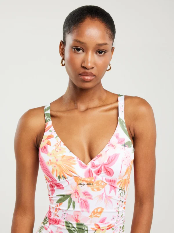 Kostium kąpielowy jednoczęściowy z motywem kwiatowym Sallsa 000