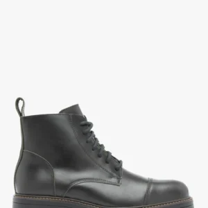 Ciemnozielone trzewiki ze skóry licowej