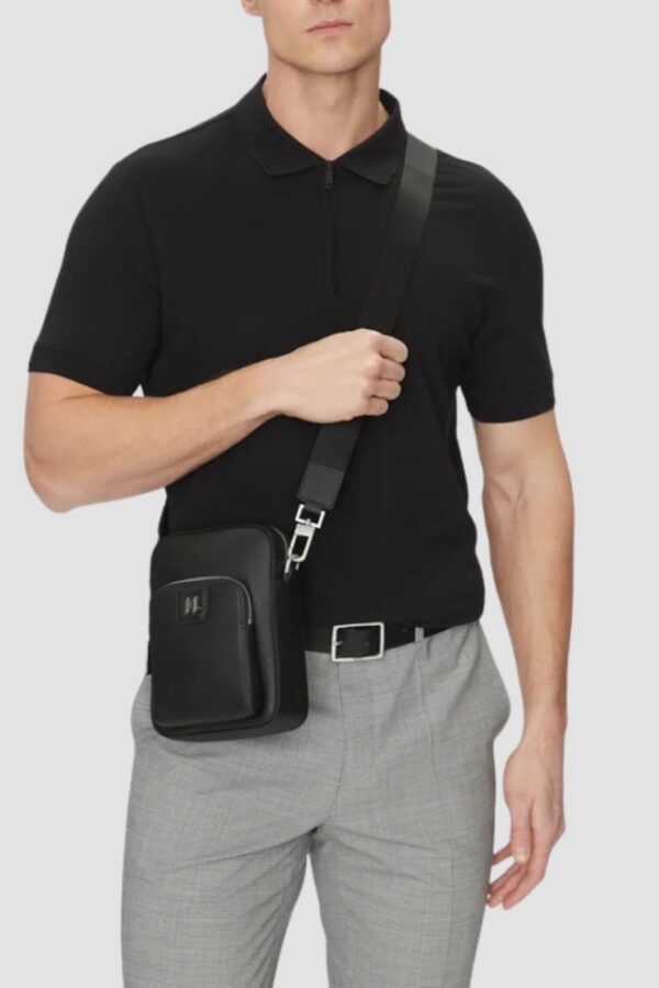 KARL LAGERFELD Saszetka męska skórzana z logo