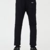 BALMAIN Czarne męskie spodnie dresowe Ribbed Flock Sweatpants