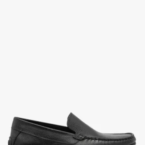 Czarne skórzane mokasyny męskie