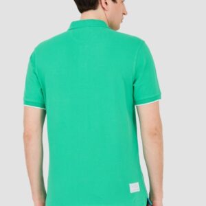 LA MARTINA Zielone męskie polo z dużym logo