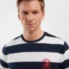 33b8c0e757a16b88db22c70d995e19b3262dcbeb Koszulka męska w paski biało-granatowa Remir 403