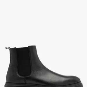 Czarne sztyblety męskie na lekkiej podeszwie z bieżnikie