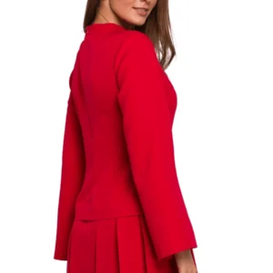 Elegancka sukienka mini z kontrafałdami czerwona