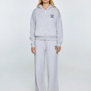 354b4bb84200745905f36b0698e4afea3fc8e367 Spodnie damskie dresowe wide szare Madelinap 901